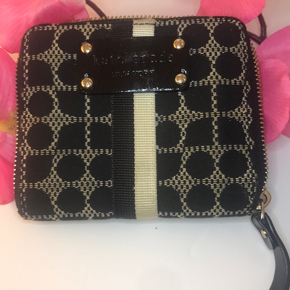 Kate Spade Wallet - Vintage Cloth Black & White - Picture 3 of 4
